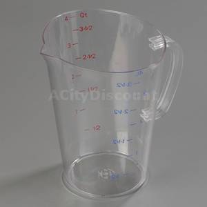 Carlisle 4314507 128 oz (1 Gallon) Polycarbonate Clear Measuring Cup