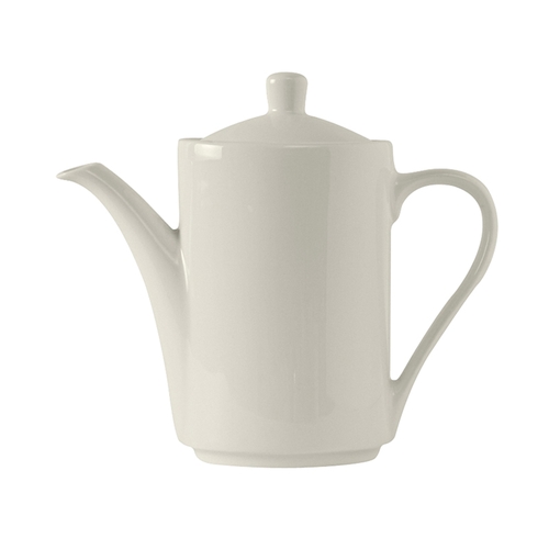 Tuxton China Inc AMU-101 Modena 11 oz. Pearl White Ceramic Coffee Pot - 6 per Case