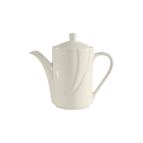 Tuxton China Inc ASU-102 San Marino 21 oz Pearl White Ceramic Coffee Pot - 6 per Case
