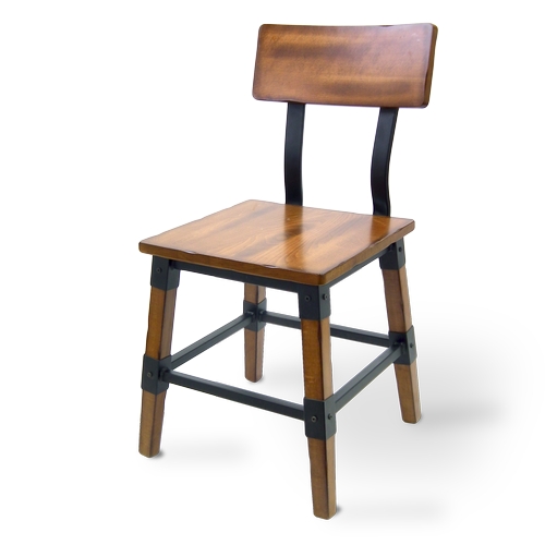 Just Chair Manufaturing M91218 CITYStyle Rustic Solid Wood Back & Seat Side Chair