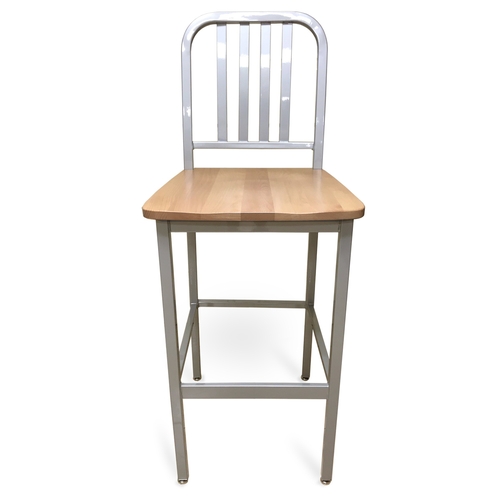 Just Chair Manufaturing CSU-91030 CITYStyle Urban Slatted Back Steel Frame Bar Stool