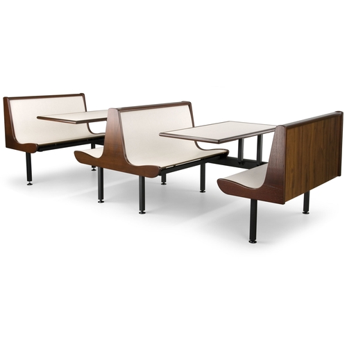 Just Chair Manufaturing CPLUS-2TU-IS-44 Contour Plus 44" Welded Steel Black Table Double Island Unit