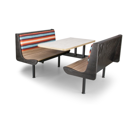 Just Chair Manufaturing CPREM-1TU-WS-59 Contour Premium 59" Welded Steel Black Table Wall Unit