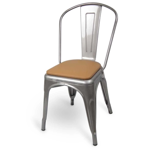 Just Chair Manufaturing G42518-PS-COM Industrial Galvanized Welded Frame Stacking Chair