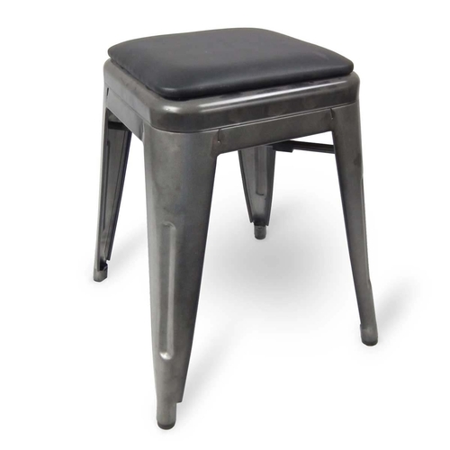 Just Chair Manufaturing G42518X-PS-COM Industrial Galvanized Welded Frame Stacking Backless Stool