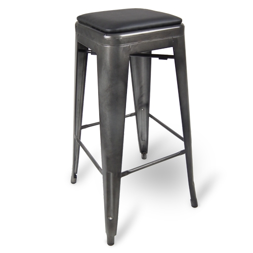 Just Chair Manufaturing G42530X-PS-COM Industrial Galvanized Welded Frame Backless Barstool