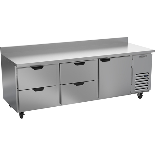 Beverage Air WTRD93AHC-4 93" Wide Three Section Four Drawer Worktop Refrigerator