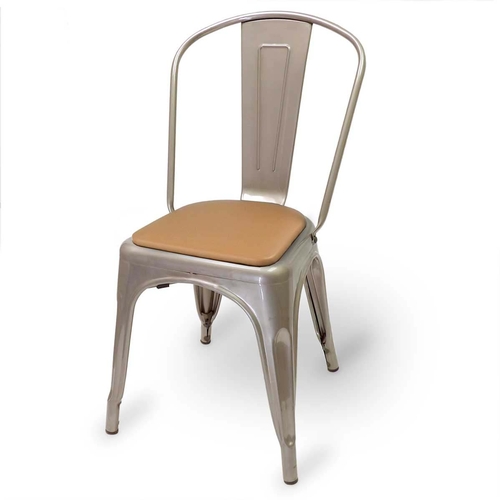 Just Chair Manufaturing S42518-SS Industrial Steel Frame Stack Chair w/ Solid Wood Seat