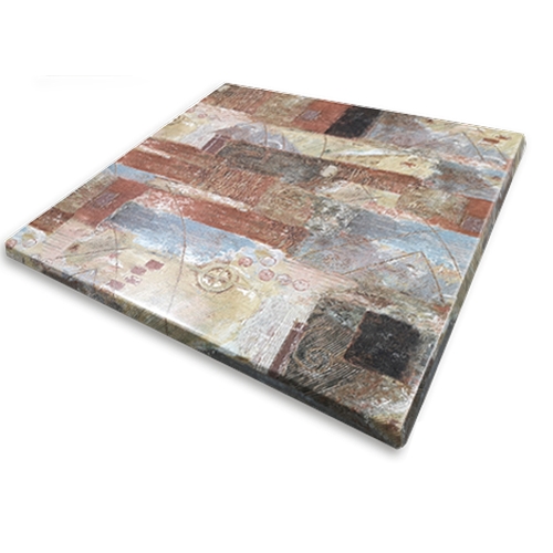 Just Chair Manufaturing JA-ISOTT-2828-RCW isotop® Rustic Color Wash Finish 28"x 28" Laminate Table Top