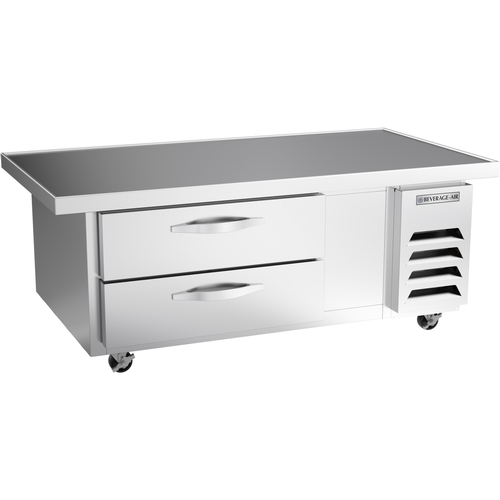 Beverage Air WTRCS52HC-60 60" Wide Two Drawer Extended Top Chef Base Refrigerator