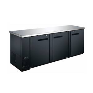 Peach Foodservice PBB-4 90" Solid Three Door Back Bar Refrigerator