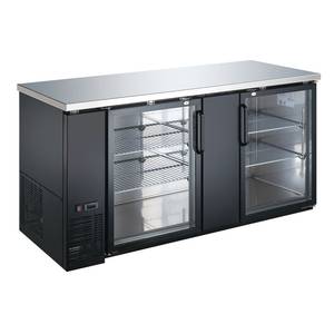 Peach Foodservice PBB-3G 69" Two Door Glass Door Back Bar Cooler
