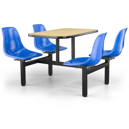 Just Chair Manufaturing CLUS-IS-4S-BB Cluster 24" Welded Steel Black Table Island Unit