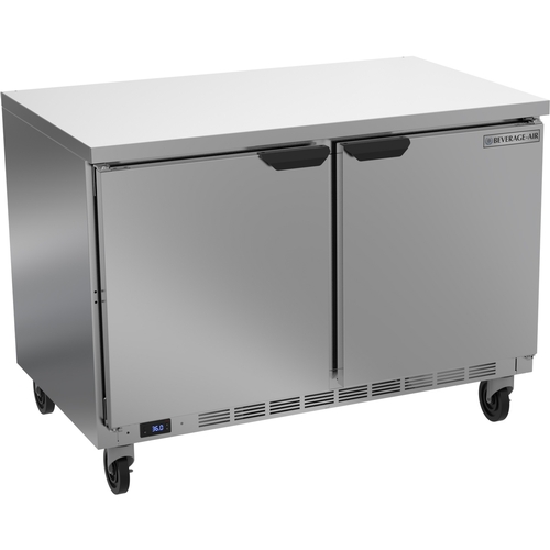 Beverage Air WTR48AHC-FLT 48" Wide Two Section Worktop Refrigerator