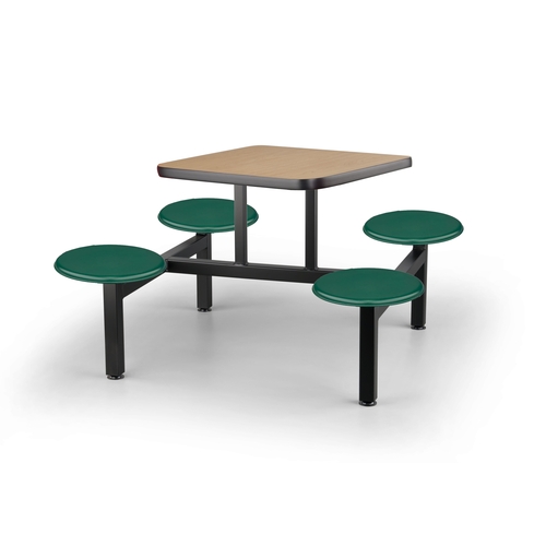Just Chair Manufaturing CLUS-SQ36-4S-BS Cluster 36" x 36" Welded Steel Black Table Island Unit