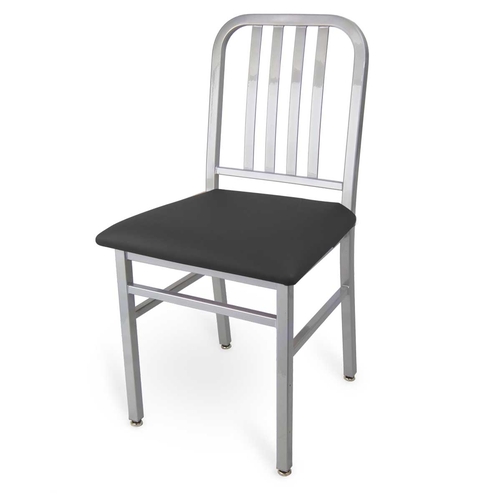 Just Chair Manufaturing CSU-91018-COM CITYStyle Slatted Back Urban Steel Frame Chair w/Padded Seat