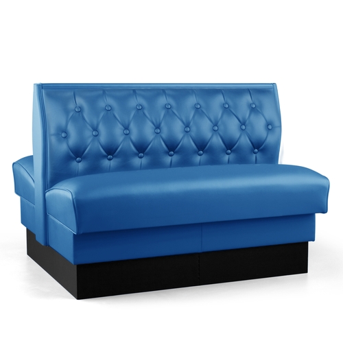 Just Chair Manufaturing JBD-SBT-36-GR1/COM 36"H Double Sided Custom Booth w/ Upholstered Back & Seat