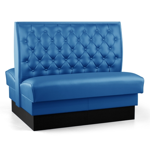 Just Chair Manufaturing JBD-SBT-42-GR1/COM 42"H Double Sided Custom Booth w/ Upholstered Back & Seat