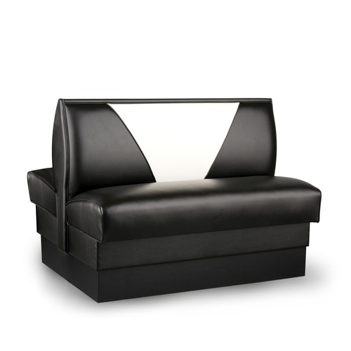 Just Chair Manufaturing JBD-UPL-36-GR1/COM 36"H Double Sided Custom Booth w/ Upholstered Back & Seat