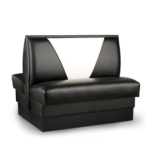 Just Chair Manufaturing JBD-UPL-42-GR1/COM 42"H Double Sided Custom Booth w/ Upholstered Back & Seat