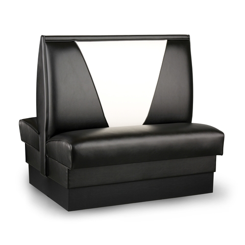 Just Chair Manufaturing JBD-UPL-48-GR1/COM 48"H Double Sided Custom Booth w/ Upholstered Back & Seat