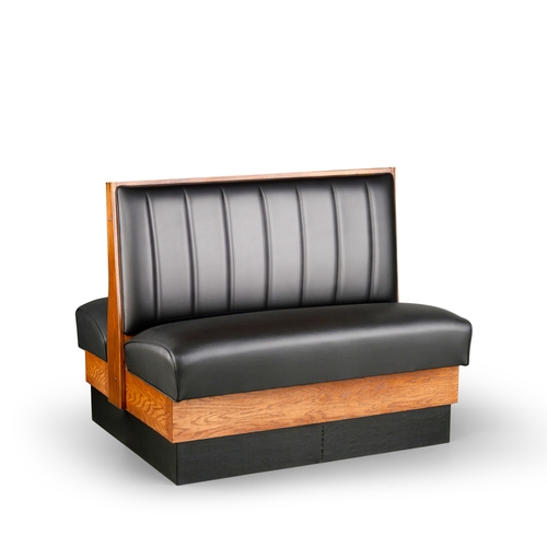 Just Chair Manufaturing JBD-WSS-UCH-42/COM 42"H Double Sided Custom Wood Plank Frame Booth