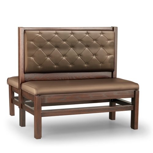 Just Chair Manufaturing JBD-WSS-UCH-42-GR1/COM 42"H Double Sided Custom Booth w/ Wood Frame