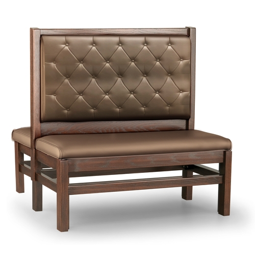 Just Chair Manufaturing JBD-WSS-UCH-48-GR1/COM 48"H Double Sided Custom Booth w/ Wood Frame