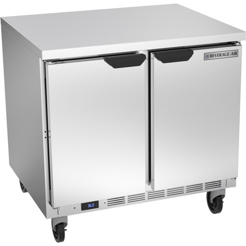 Beverage Air WTR36AHC-FLT 36" Wide Two Section Worktop Refrigerator