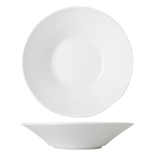 Tuxton China Inc BPD-1123 DuraTux 56 oz. Porcelain White Flared Bowl - 1 Doz