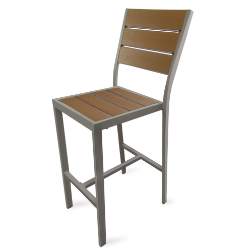 Just Chair Manufaturing PW80330 Welded Aluminum Frame Weather-Proof Bar Stool