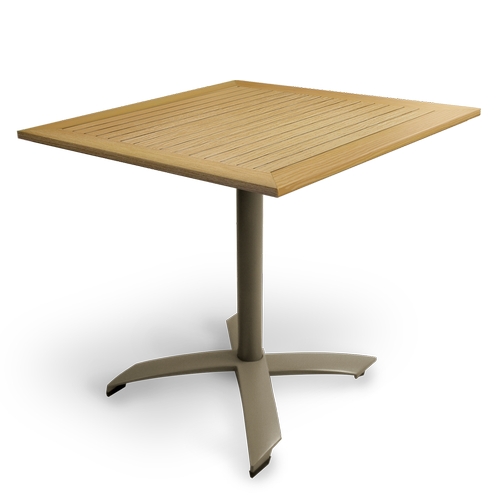 Just Chair Manufaturing PW803TT-3030 Natural Grain Aluminum 30" x 30" Dining Height Table Unit