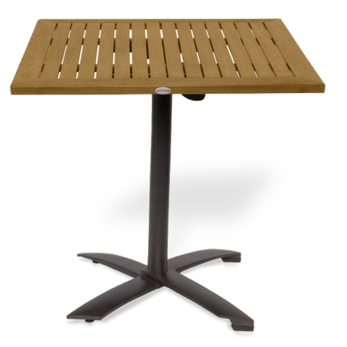 Just Chair Manufaturing PW806TT-3030 Natural Grain Aluminum 30" x 30" Dining Height Table Unit