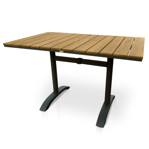 Just Chair Manufaturing PW806TT-3048 Natural Grain Aluminum 48" x 30" Dining Height Table Unit