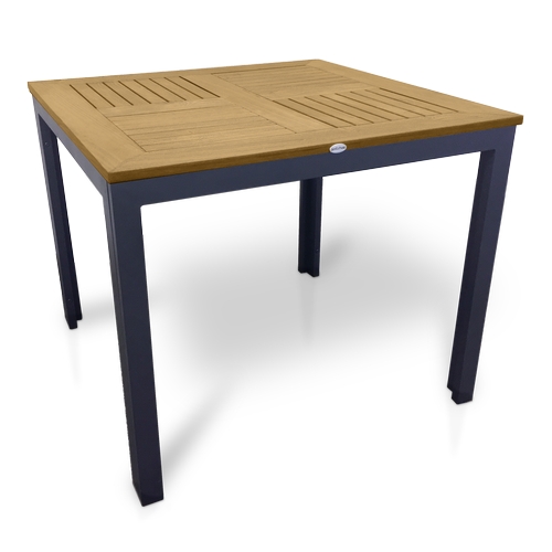 Just Chair Manufaturing PW806TT-3636 Natural Grain Aluminum 36" x 36" Dining Height Table Unit