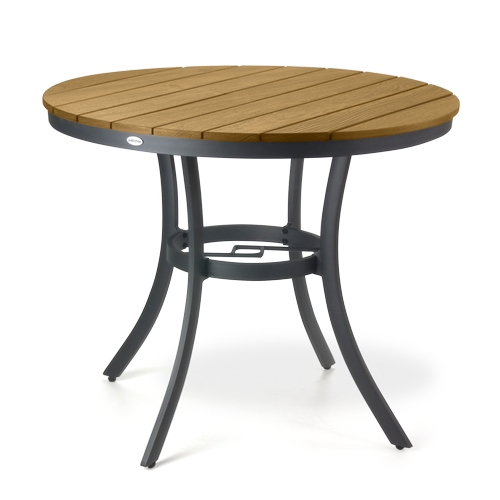 Just Chair Manufaturing PW806TT-36R Natural Grain Aluminum 36" dia. Dining Height Table Unit