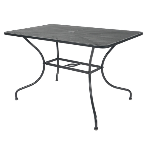 Just Chair Manufaturing TTG-MESH-3048-BLK Galvanized Mesh Steel 48" x 30" Dining Height Table Unit