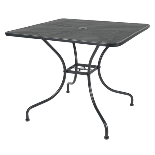 Just Chair Manufaturing TTG-MESH-3636-BLK Galvanized Mesh Steel 36" x 36" Dining Height Table Unit