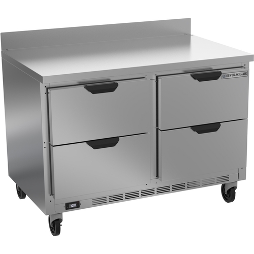 Beverage Air WTFD48AHC-4 48" Wide Two Section Four Drawer Worktop Freezer
