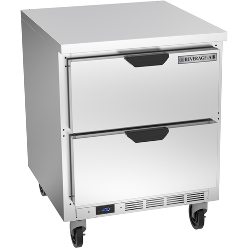 Beverage Air WTFD27AHC-2-FLT 27" Wide Two Drawer Worktop Freezer