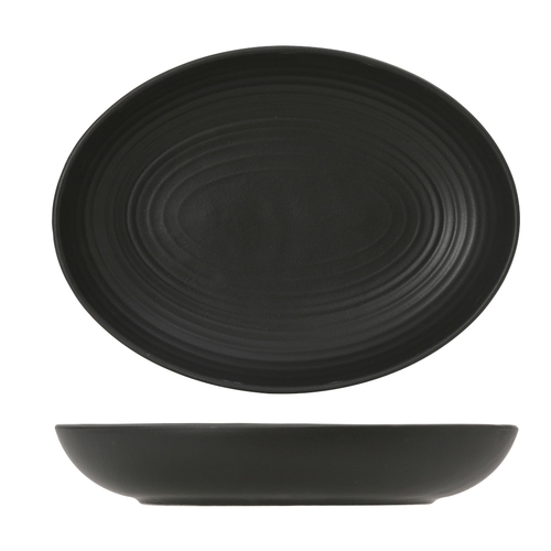 Tuxton China Inc VBB-350Y Zion 35 oz. Matte Black Porcelain Bowl - 1 Doz