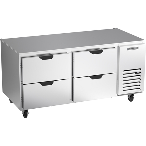 Beverage Air UCRD67AHC-4 67" Wide Four Drawer Undercounter Refrigerator