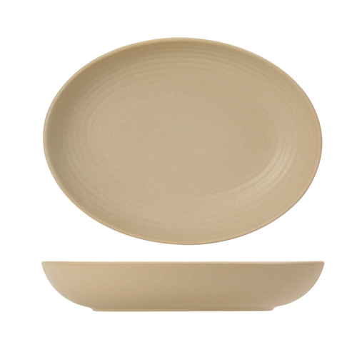 Tuxton China Inc VYB-350Y Zion 35 oz. Matte Beige Porcelain Bowl - 1 Doz