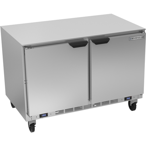 Beverage Air UCFR48AHC 48" Wide 2 Door Dual Temp Undercounter Refrigerator/Freezer