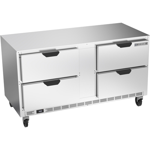 Beverage Air UCFD60AHC-4 60" Wide Four Drawer Undercounter Freezer