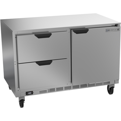 Beverage Air UCFD48AHC-2 48" Wide Two Section Undercounter Freezer With Two Drawers