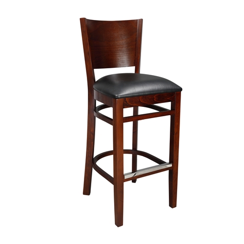 Just Chair Manufaturing W38830-PS Flared Back German Beech Wood Frame Barstool