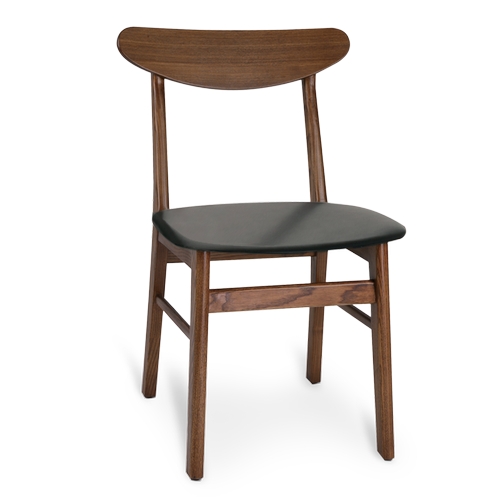 Just Chair Manufaturing W73018-BLK Saddle Back German Beech Wood Chair