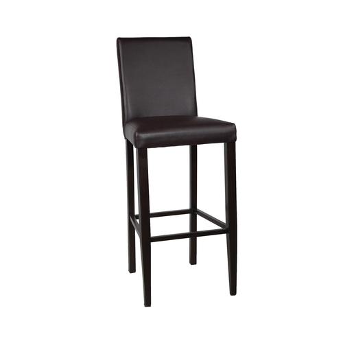 Just Chair Manufaturing WL51130-BLK Tall Pullover Back Wood Pattern Metal Bar Stool