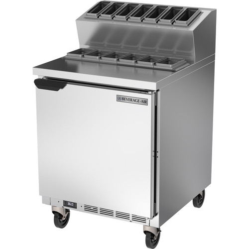 Beverage Air TPE27HC-6P-7R 27" Wide One Section Topping Prep Table